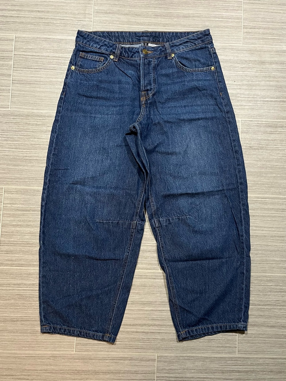 H&M Dark Blue Barrel Jeans